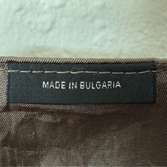 PINKO V-Neck Ruffle Olive Green Brown Sleeveless A-Line Dress Size 6 - Picture 5 of 16